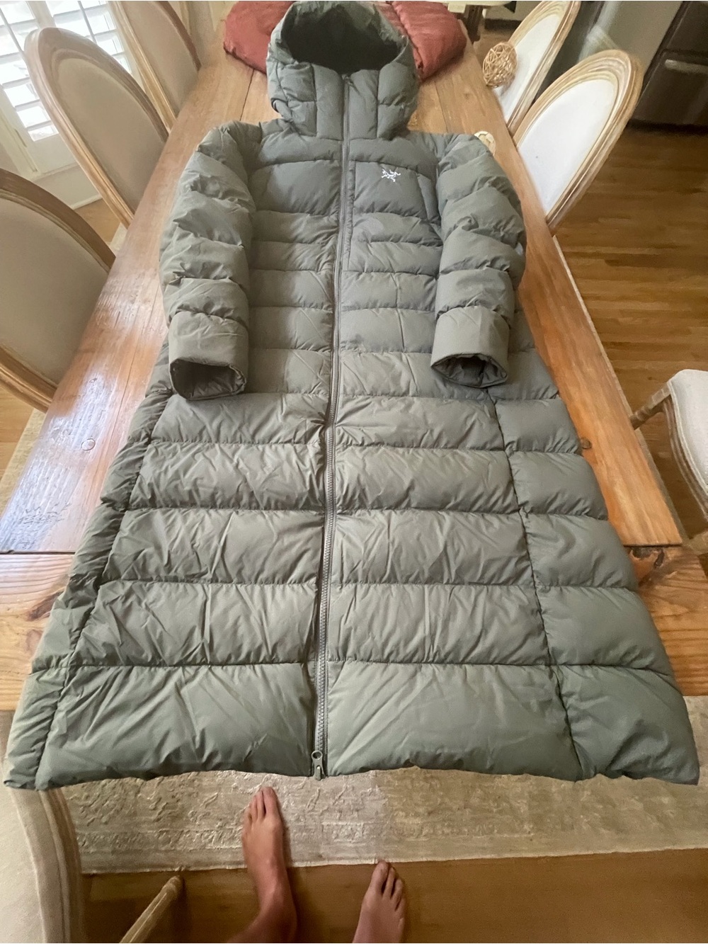 ARCTERYX 750 PRO THORIUM DOWN PARKA LONG WOMANS  XL PTP 24 IN NWOT